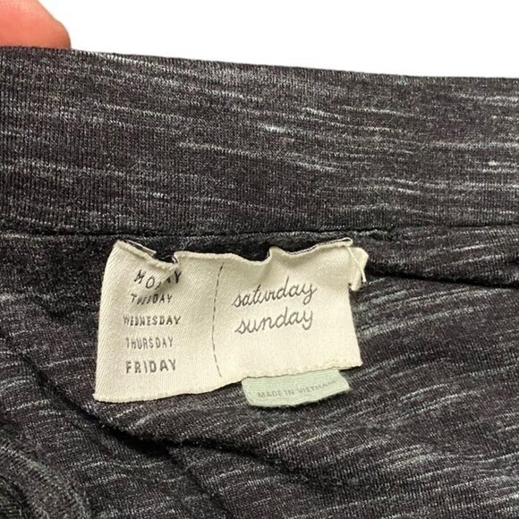Saturday Sunday Nona faux wrap tulip midi skirt marled charcoal gray Size M - Picture 4 of 6